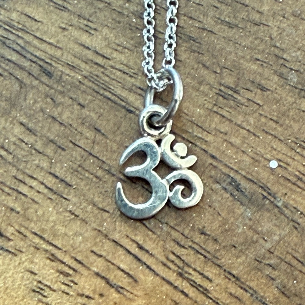 Silver Om Pendant Necklace